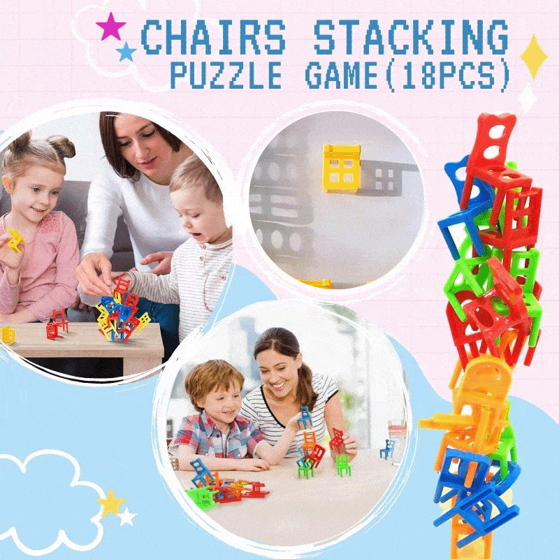 Chairs Stacking Puzzle Game (Set of 18)